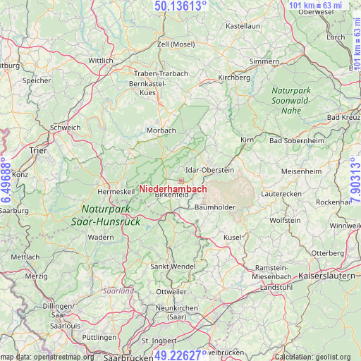 Niederhambach on map