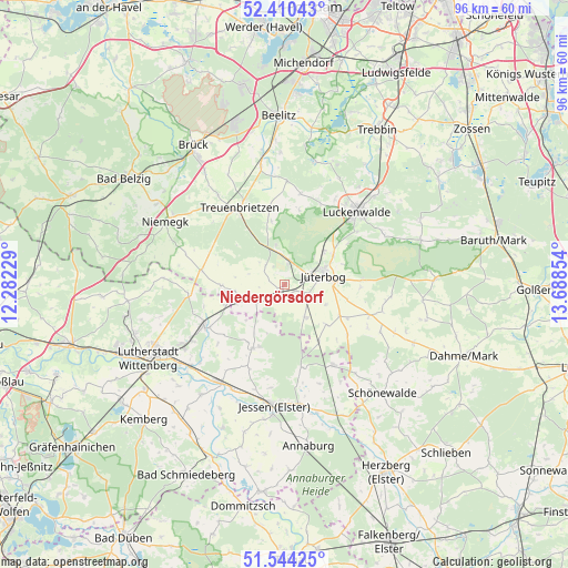 Niedergörsdorf on map