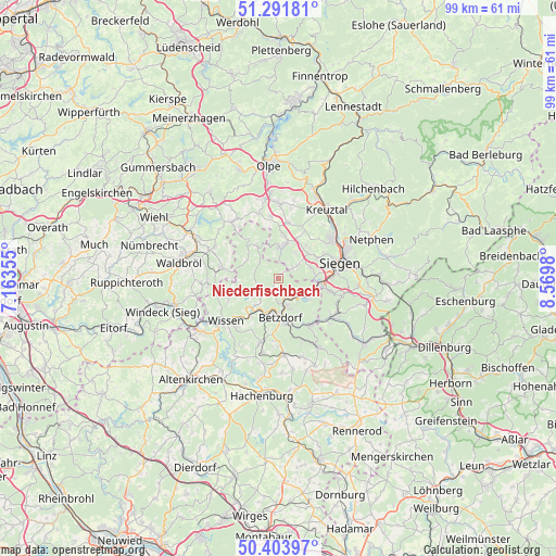 Niederfischbach on map