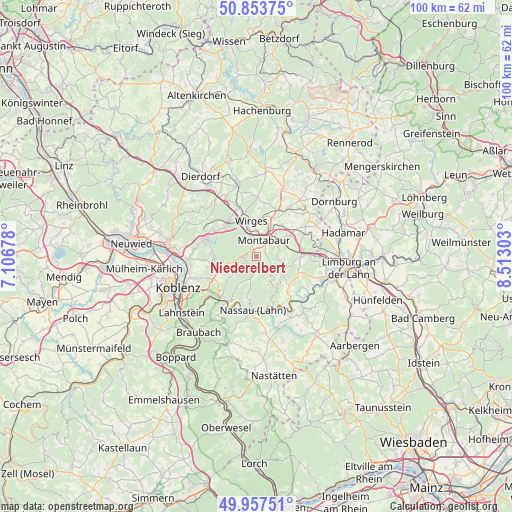 Niederelbert on map
