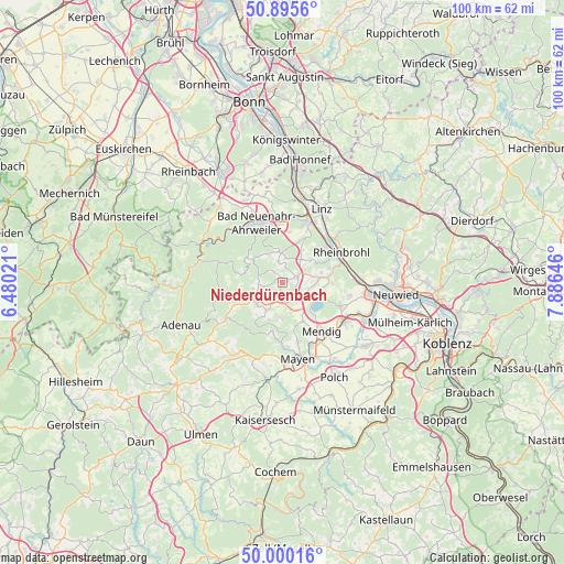 Niederdürenbach on map