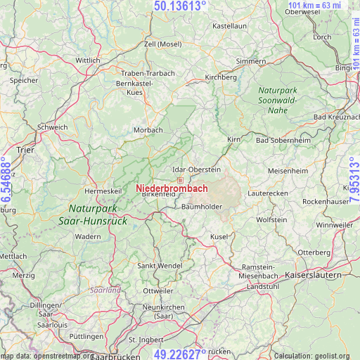 Niederbrombach on map