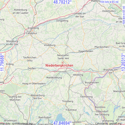 Niederbergkirchen on map