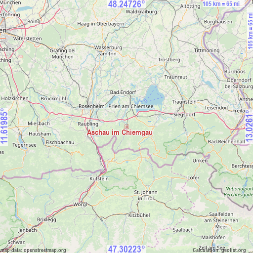 Aschau im Chiemgau on map