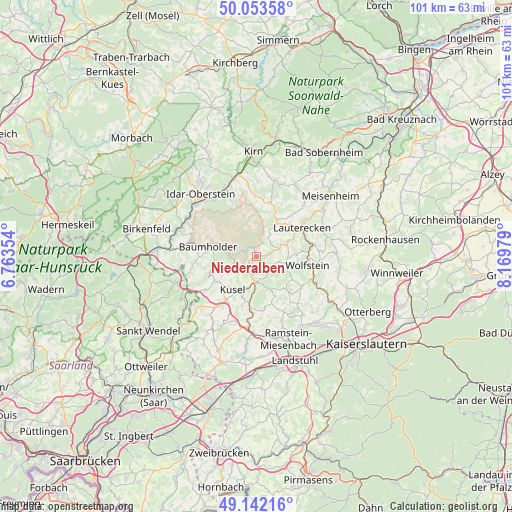 Niederalben on map