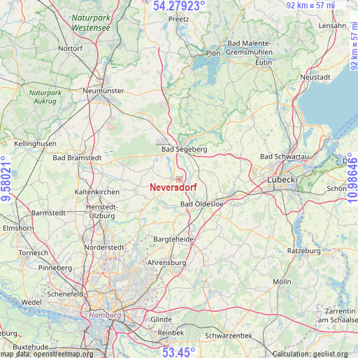Neversdorf on map