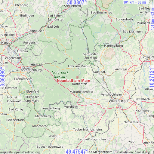 Neustadt am Main on map