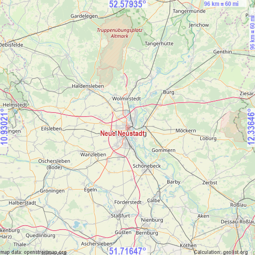 Neue Neustadt on map