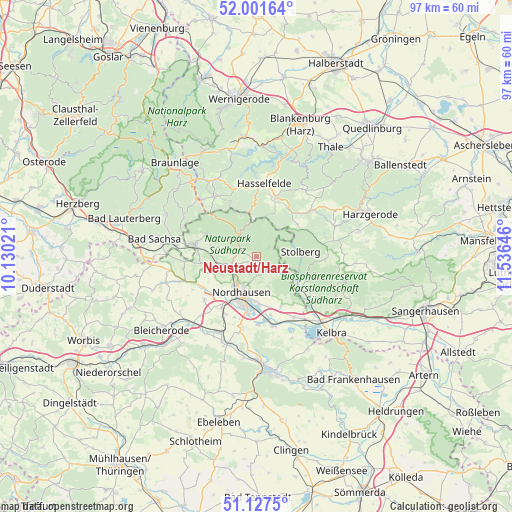 Neustadt/Harz on map
