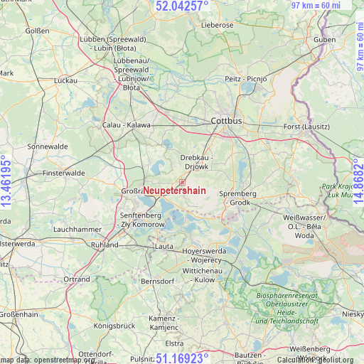 Neupetershain on map