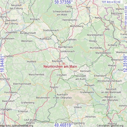 Neunkirchen am Main on map