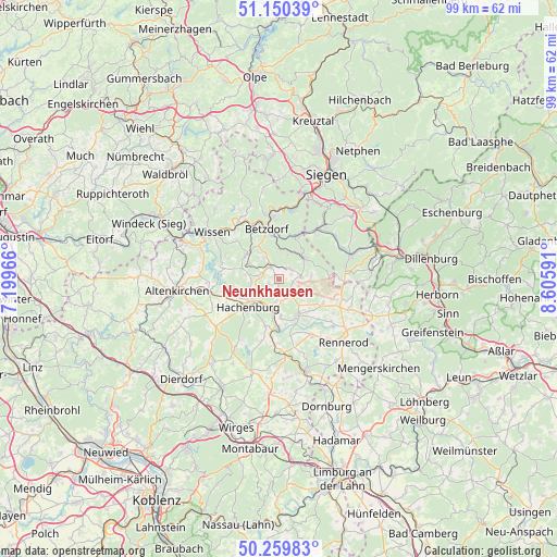 Neunkhausen on map