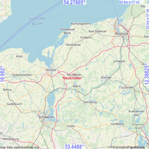 Neukloster on map