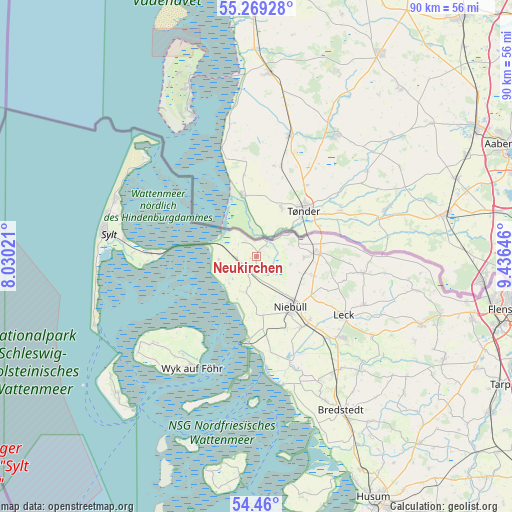Neukirchen on map