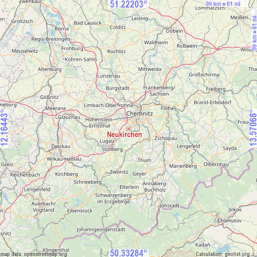 Neukirchen on map