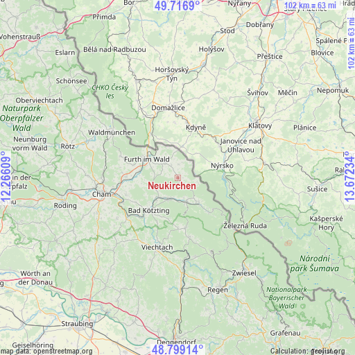 Neukirchen on map