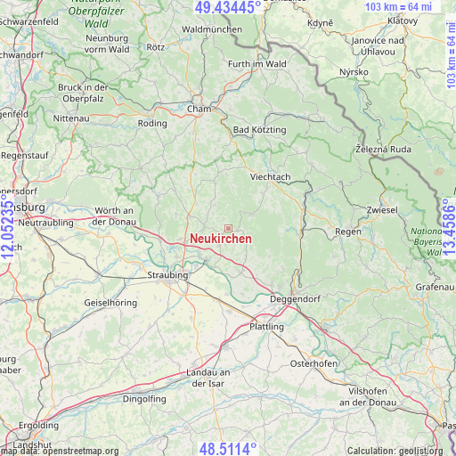 Neukirchen on map