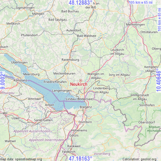 Neukirch on map