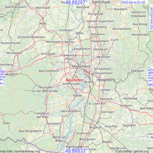 Neuhofen on map