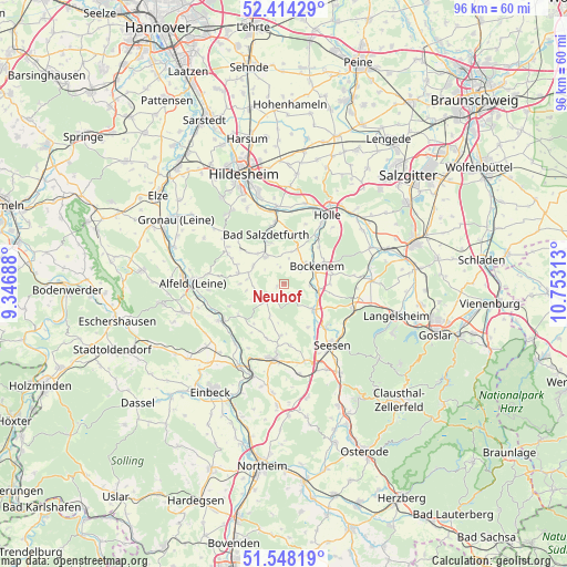 Neuhof on map