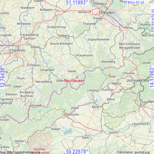 Neuhausen on map