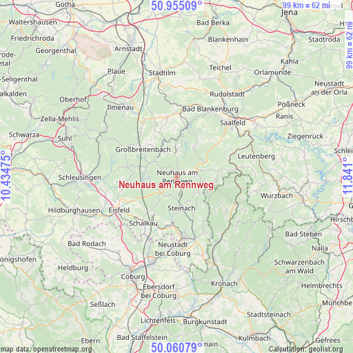 Neuhaus am Rennweg on map