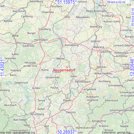Neugernsdorf on map