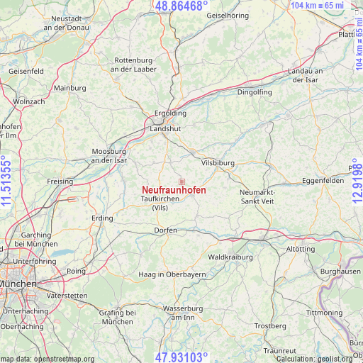 Neufraunhofen on map