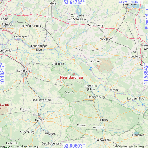 Neu Darchau on map