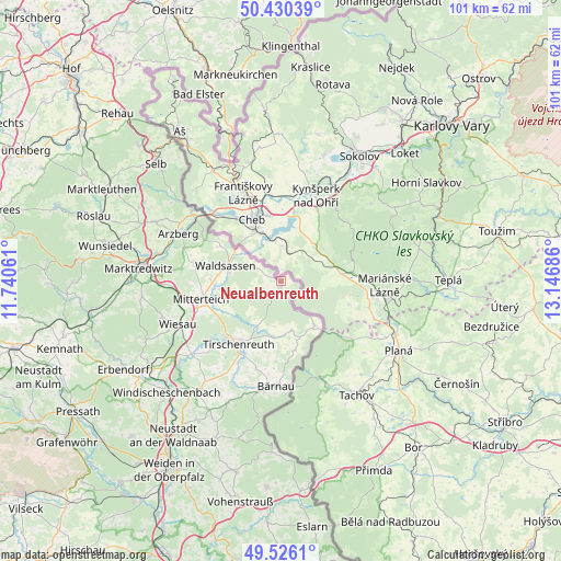 Neualbenreuth on map