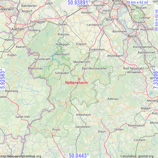 Nettersheim on map