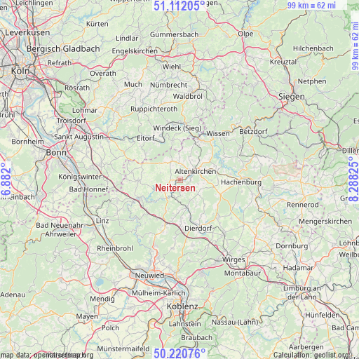 Neitersen on map