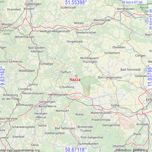 Nazza on map