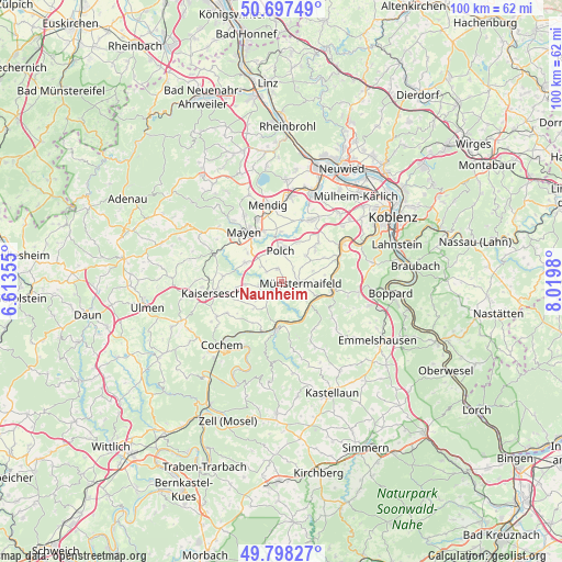 Naunheim on map