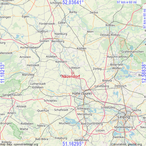 Nauendorf on map