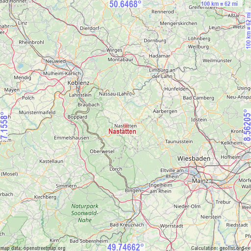 Nastätten on map