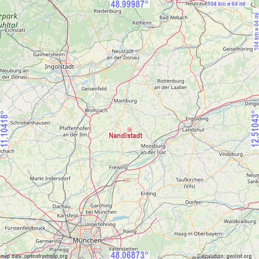 Nandlstadt on map