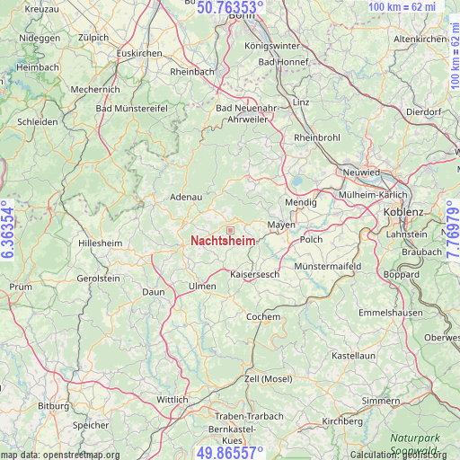 Nachtsheim on map