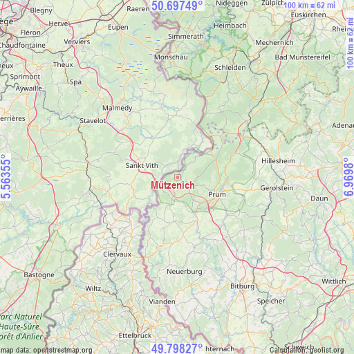 Mützenich on map