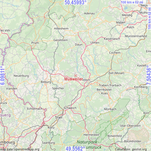 Musweiler on map