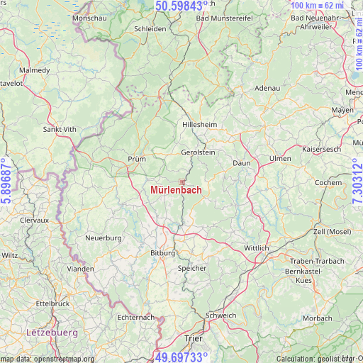 Mürlenbach on map