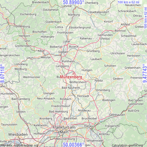Münzenberg on map
