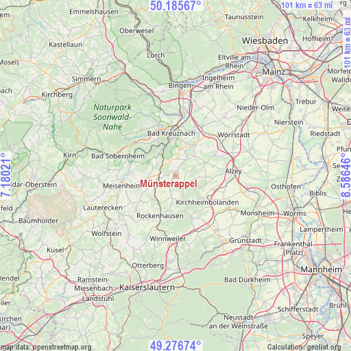 Münsterappel on map