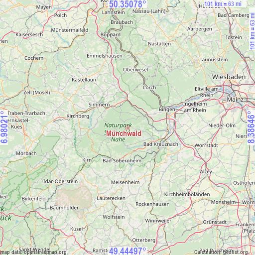 Münchwald on map