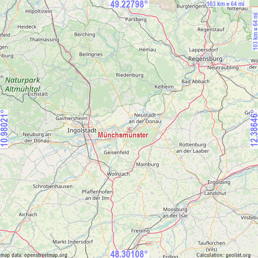 Münchsmünster on map