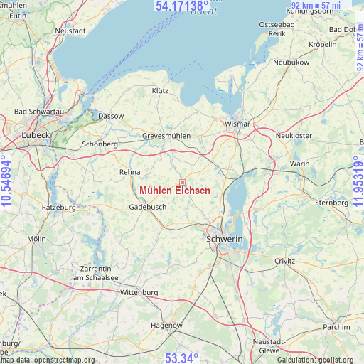 Mühlen Eichsen on map