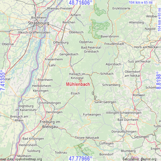 Mühlenbach on map