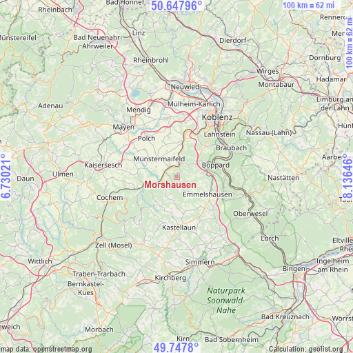 Morshausen on map