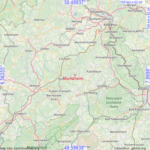 Moritzheim on map