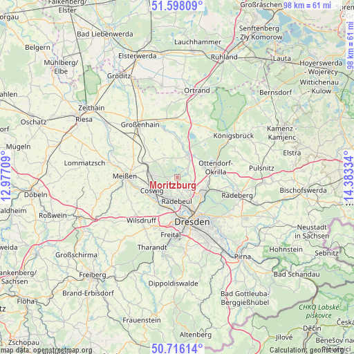Moritzburg on map